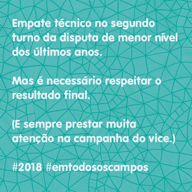 Empate técnico no segundo turno - Blog do Mauro Beting - UOL